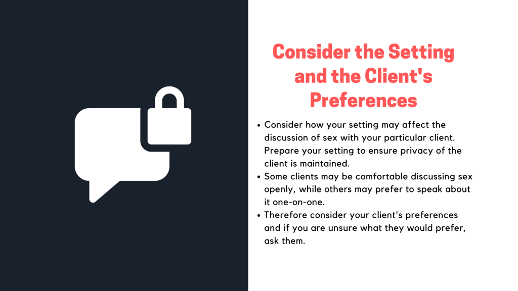 Presentation slide on the tip display sexual health literature