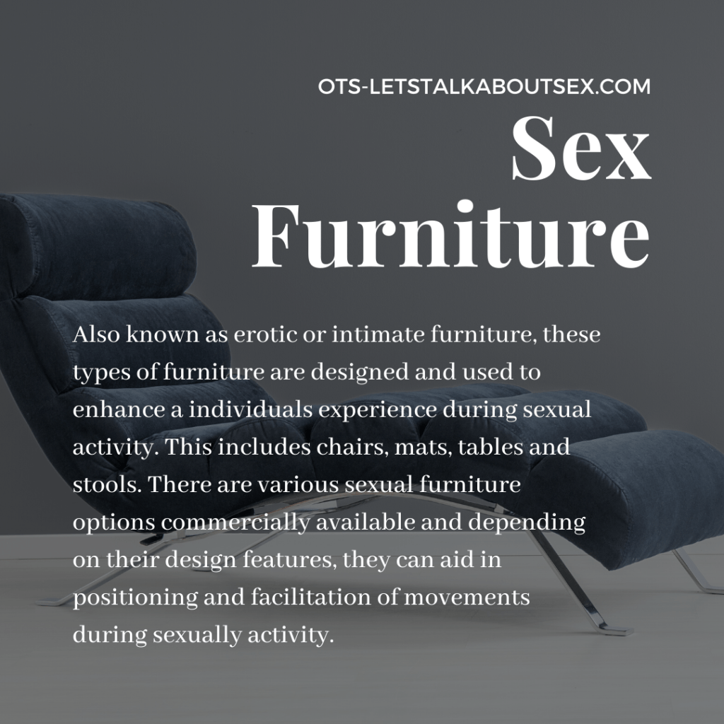 Informative graphic describing what sex furniture are.